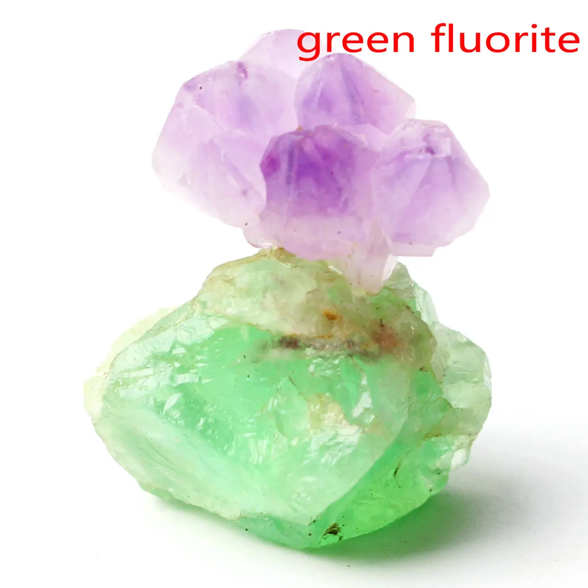 green fluorite 1 шт. смешанный природный Аметист Кристалл кластер с рок Грубые каменные минералы образец Рейки Исцеление Декор красочный подарок - Цвет: green fluorite