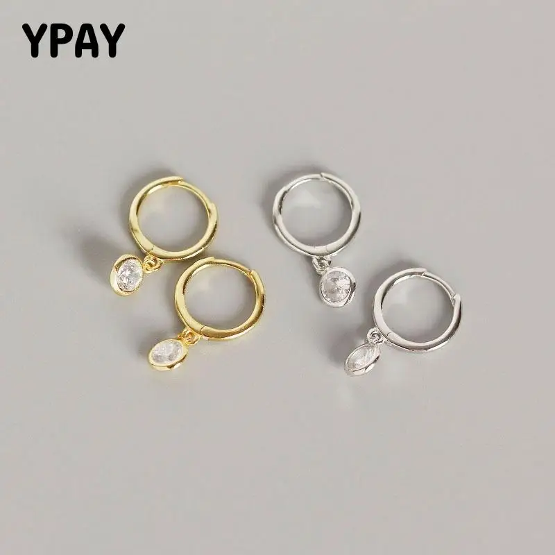 Женские серьги-кольца из серебра 100% пробы с фианитом | Украшения и аксессуары