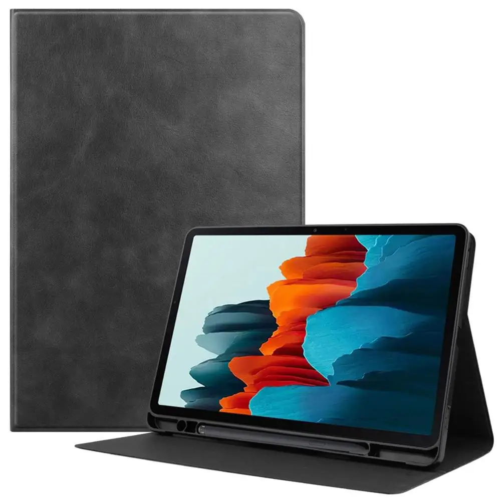 Умный чехол для планшета из ПУ кожи Samsung Galaxy Tab S7 T870 2020 с функцией автоматического