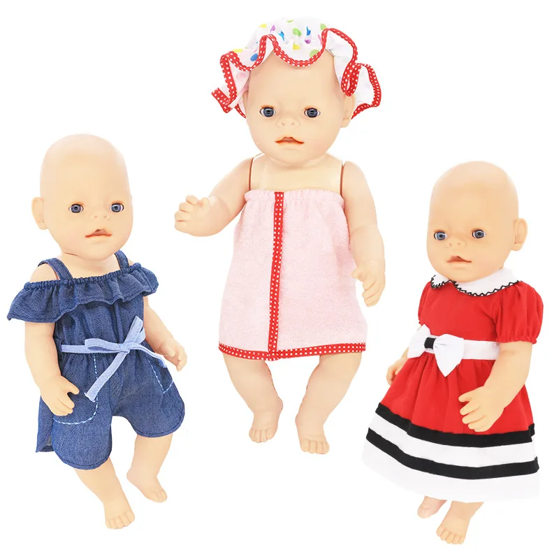 Комплект одежды для отдыха подходит кукол-новорожденных 43 см Одежда кукол 17