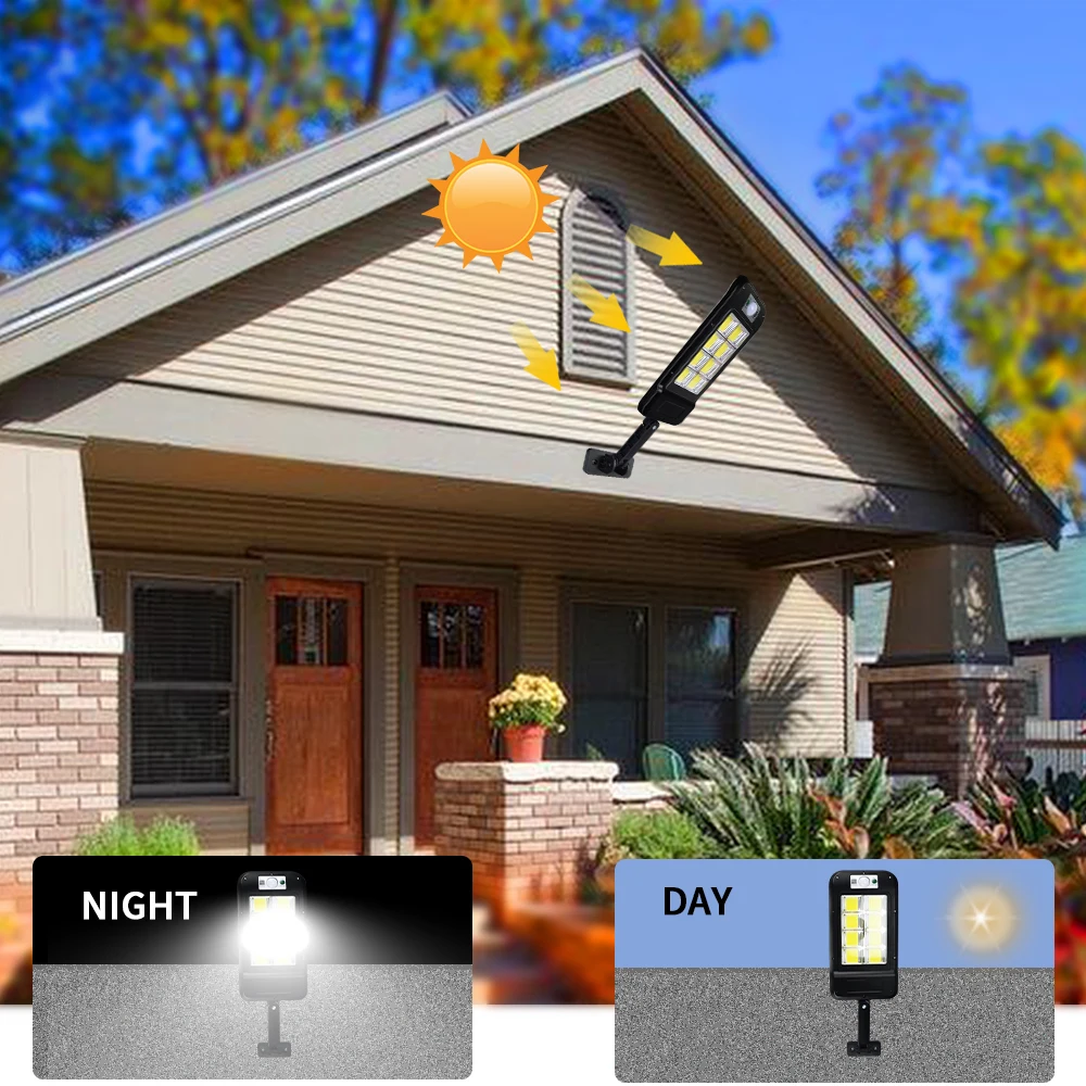 

Outdoor Led Solar Street Lamp Cob Solar Light Waterproof Pir Motion Sensor Solar Wall Lamp Garden Decorative Lighting