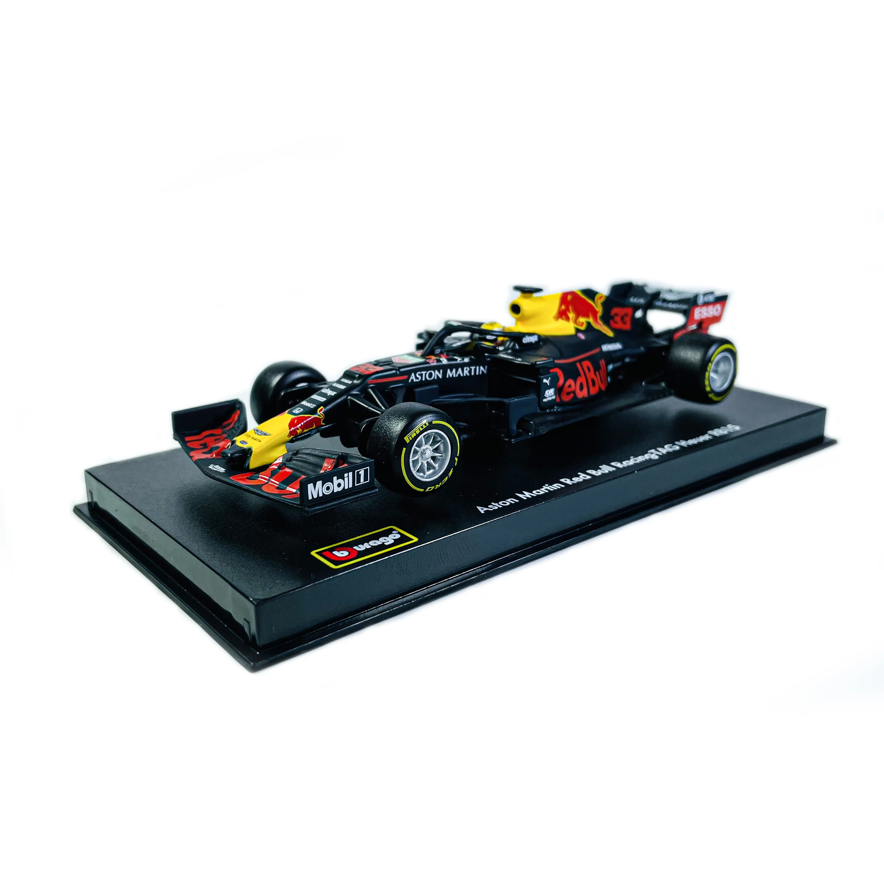 Bburago-coche de carreras Aston Martin Red Bull, escala 1:43, RB16B NO33, veh&iacute;culo de lujo de aleaci&oacute;n, coches fundidos a presi&oacute;n, colecci&oacute;n de juguetes, regalo-1