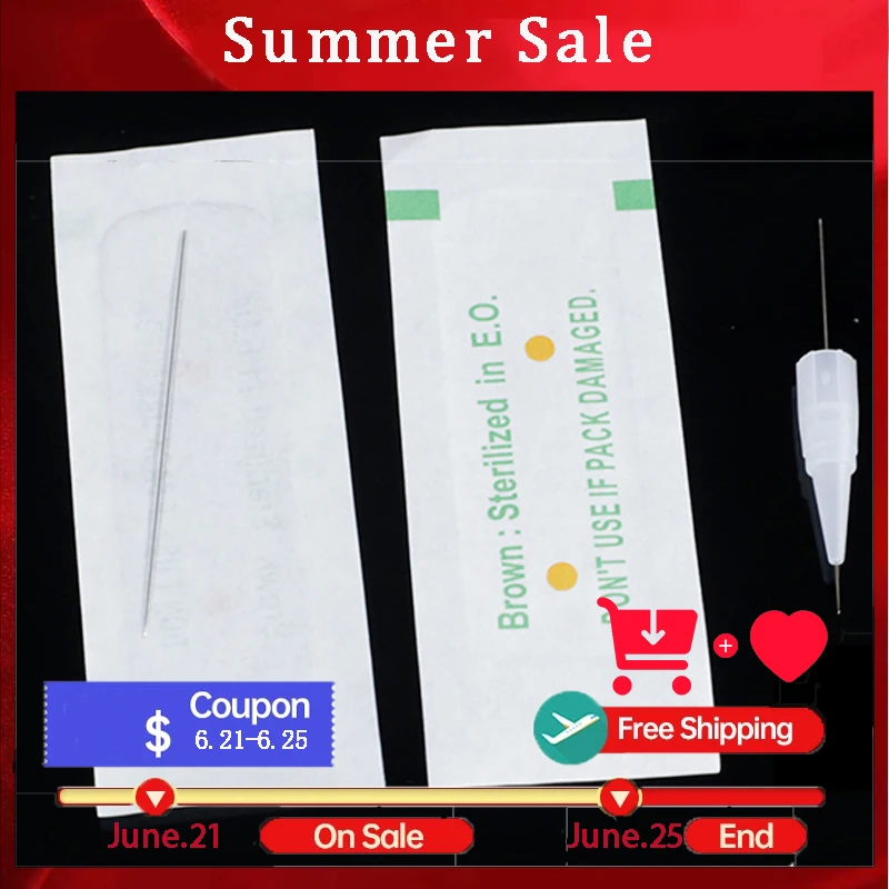 100 шт. иголки для татуажа 1RL традиционный Перманентный макияж бровей подводка