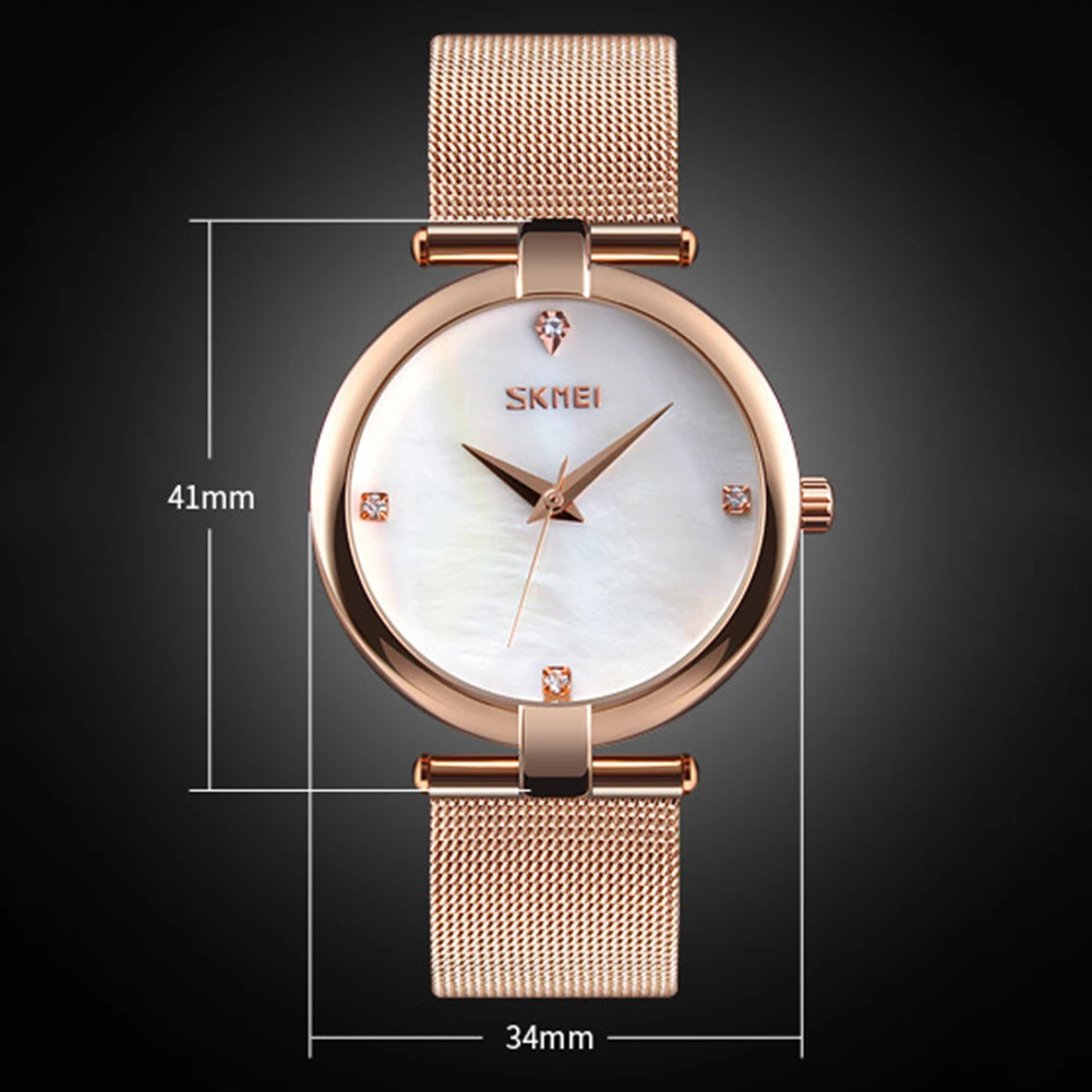 SKMEI водонепроницаемые женские Стразы инкрустация поверхность оболочки большой
