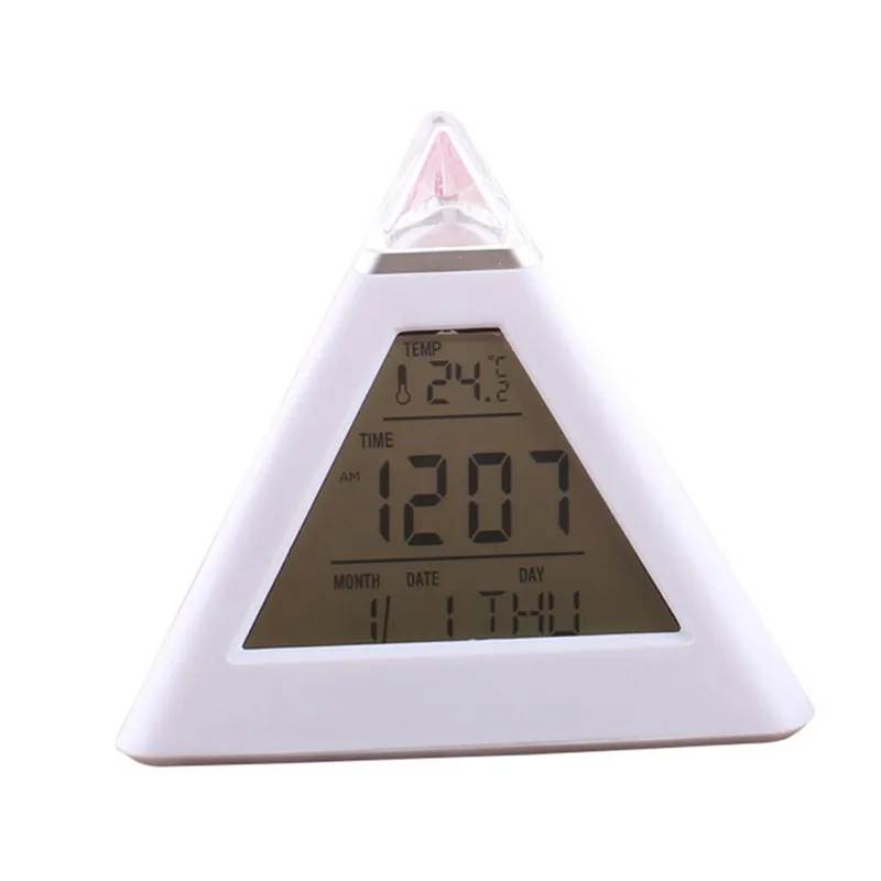 White FJ3391 проекционный будильник цифровая функция повтора даты подсветка вращающийся проектор украшение дома с проекцией времени - Цвет: White