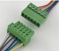 10sets aerial butt welding type 15edgrk 3 81mm plug in type 2edg type green terminal block 2edgrk for connector row
