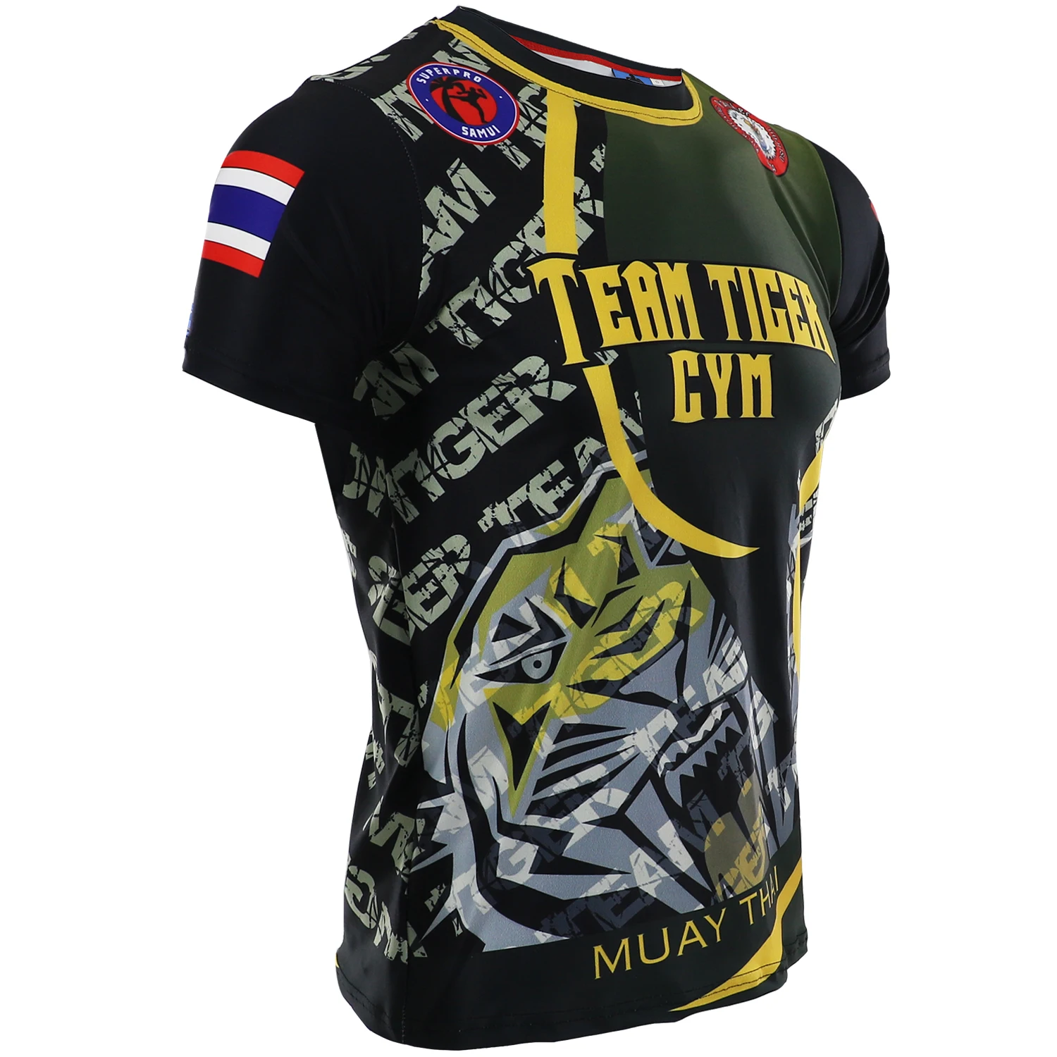 Мужская футболка MMA tiger тематика Бразильское джиу-джитсу с длинным рукавом для