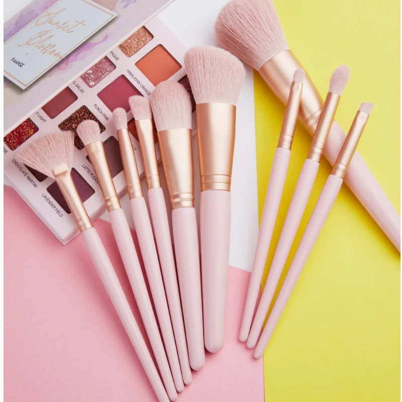 

10 Pcs Sets Foundation Concealer Blush Pressed Powder High Light Eye Shadow Lips Eyebrow Brush Makeup Sector New Fashion Suits