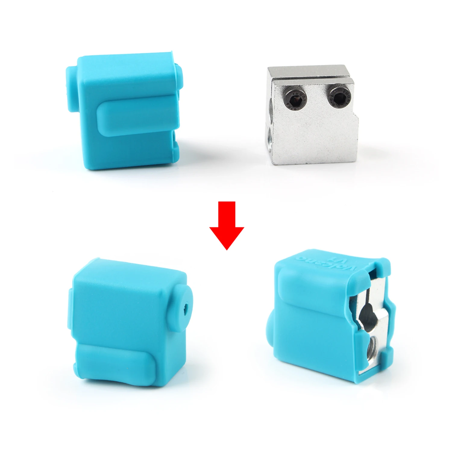 3D принтер экструдер набор соплов нагревательный блок горелка Трубка PTFE