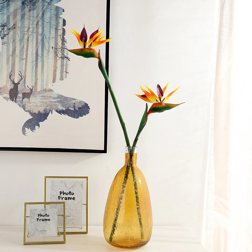 2020 80 см Искусственный цветок райская птица Strelitzia пол искусственный на ощупь