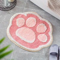 5062cm new arrival anti skid mat soft animals cat claw shape carpet for bathroom or kids room decoration