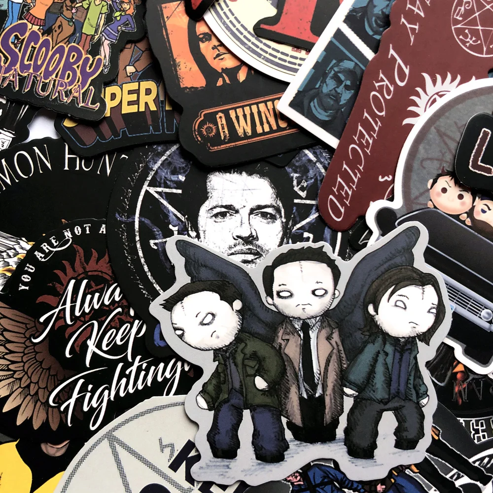 50 шт. Сверхъестественное SPN 90s письмо аниме винтажная наклейка подарок косплей