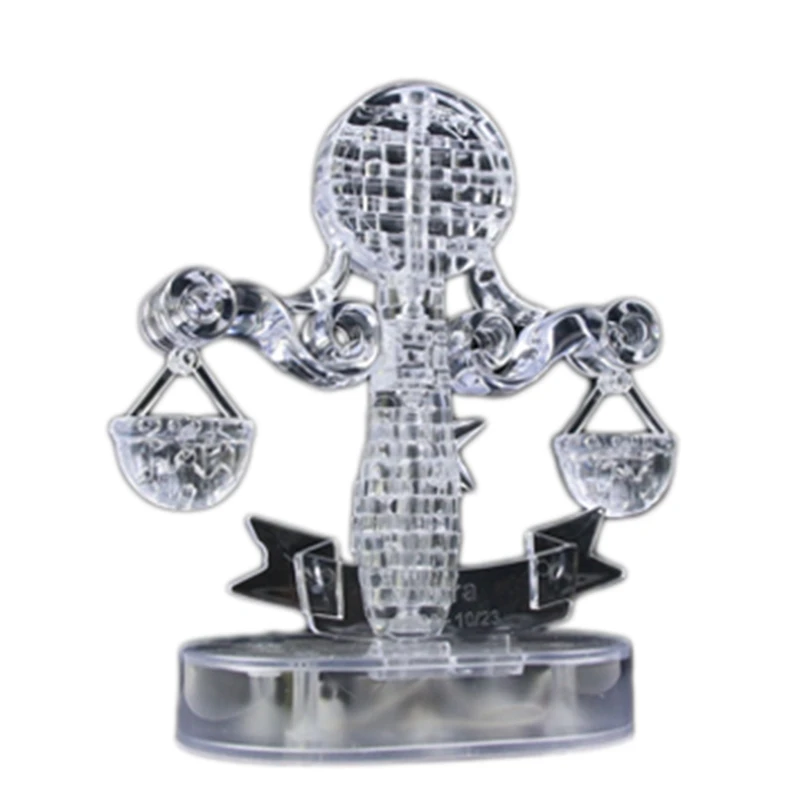3D Twelve Constellation Crystal Puzzle Diy Building Blocks Educational Toys Self-Installing Lighting Libra | Игрушки и хобби