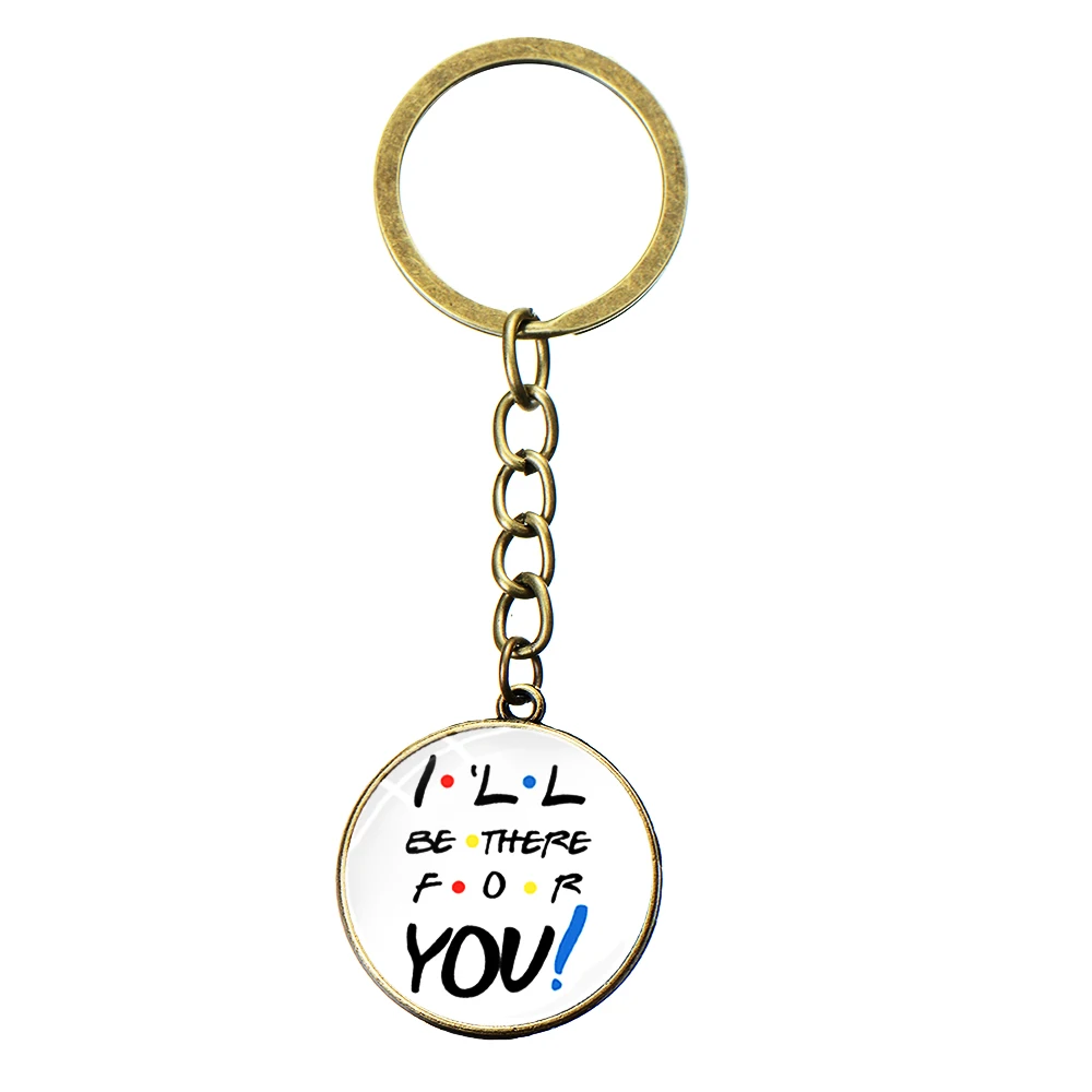 Style 21 SONGDA Newest Friends TV Show Keychain 25th Anniversary Series Cartoon Fun Pattern Glass Dome Pendant Key Chain for Good Friend - Цвет: Style 21
