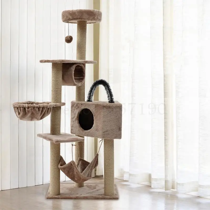 Кошка лазания Рамка маленькая кошка гнездо дерево одна игрушка когтеточка вилла