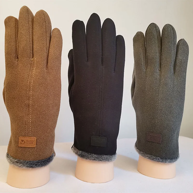

Men's Cycling Gloves Breathable Warmth Fashion Driving Cotton Touch Screen Work Driving Motorcycle Outdoor Riding Fishing Bike