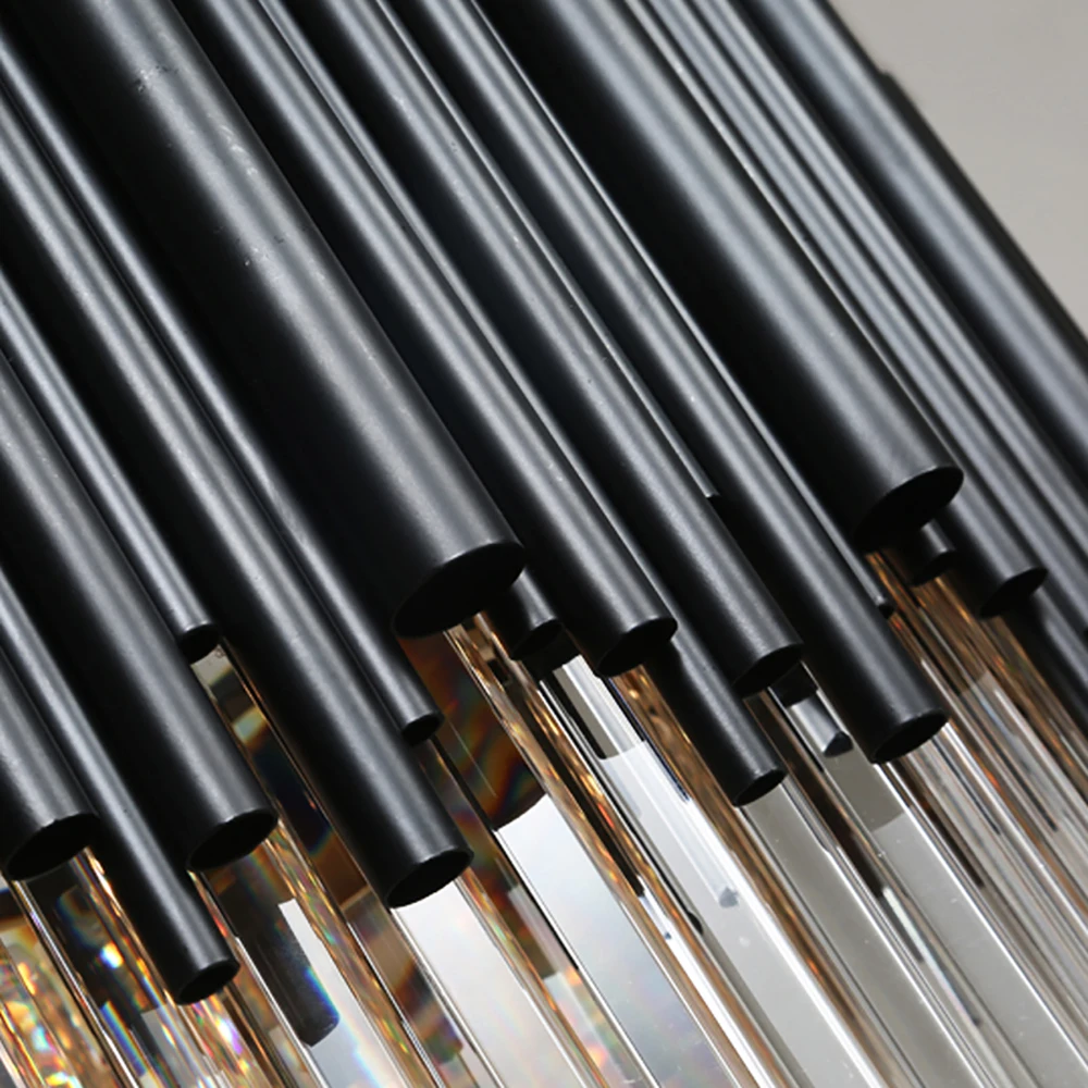 Роскошный современный светильник люстра для гостиная круглый черного цвета с