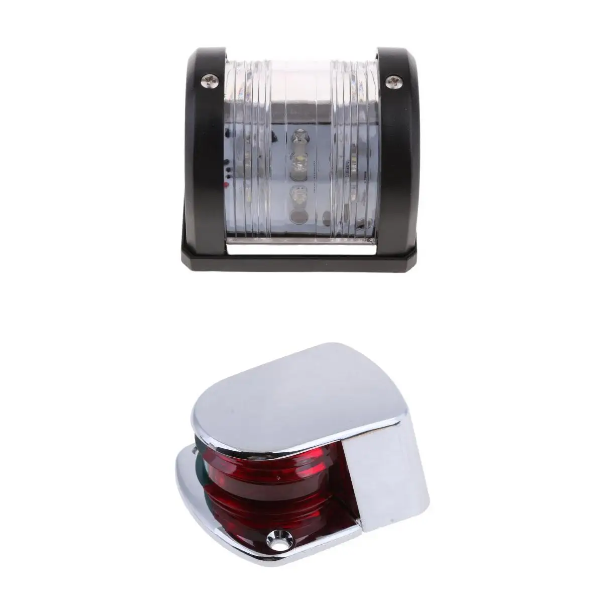 

2x LED Marine Bow Boat Yacht Navigation Green Red Light + White Light
