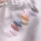 Блестящий цветной текстурный гель для ракушек 15 мл, Полупостоянный лак, отмачиваемый УФ-гель, белый, золотой, синий, жемчужный, зеркальный полированный гель