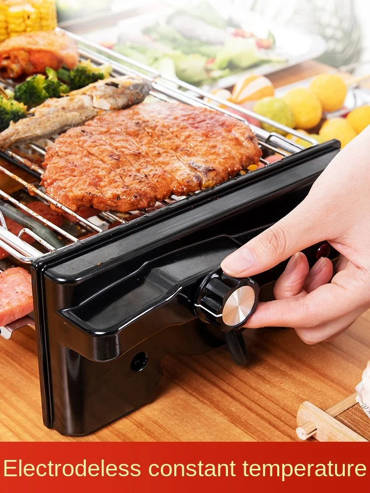 저렴한 전기 바베큐 그릴 무연 바베큐 그릴 가정용 전기 오븐 Satay 실내 바베큐 용품 전기 베이킹 팬