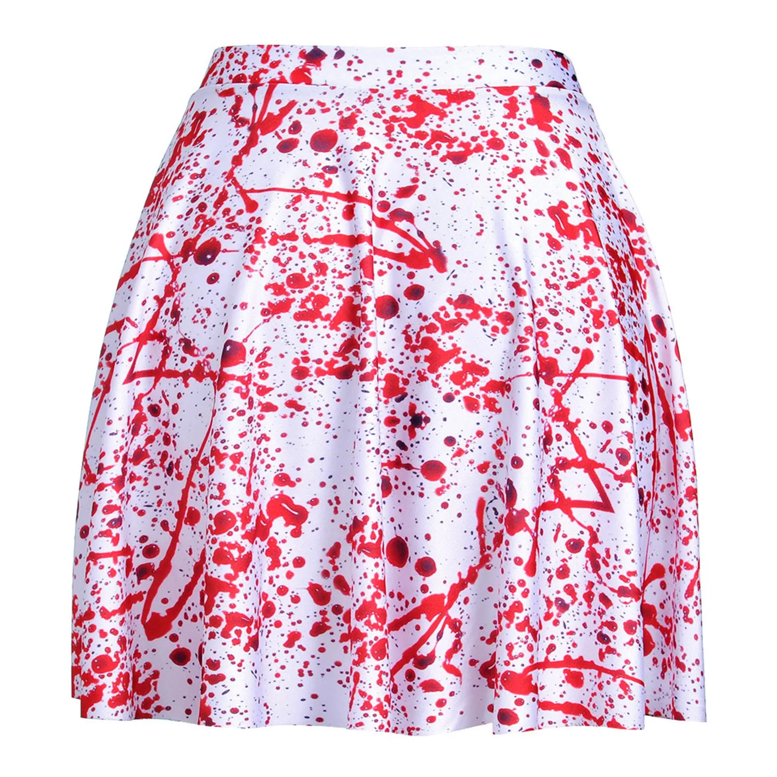 Женская плиссированная юбка с принтом на Хэллоуин фигуристки короткая мини-юбка