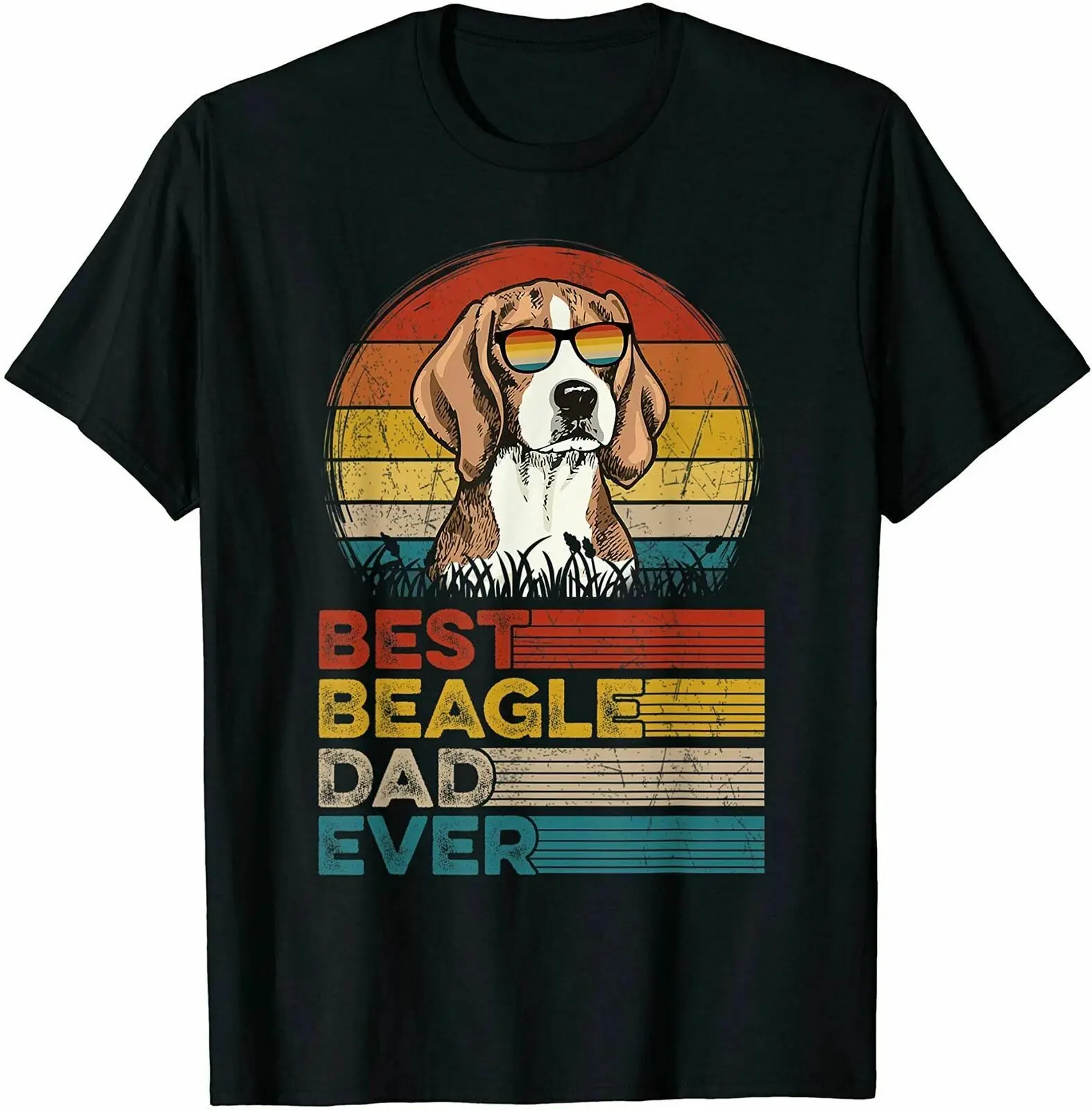 

Dog Vintage Best Beagle Dad Ever Gifts Lover Men t Shirt Size S-3xl