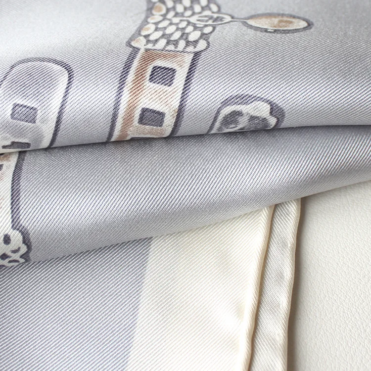 

14m/m Twill Silk Scarf Women Hand Rolled Edges Headband Hairband Bag Hat Scarf 90*90cm