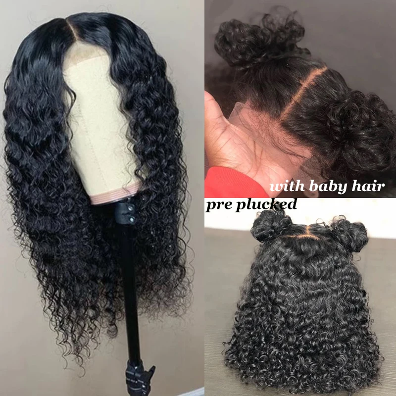 13X6 кудрявые кружевные фронтальные человеческие волосы парики с детскими