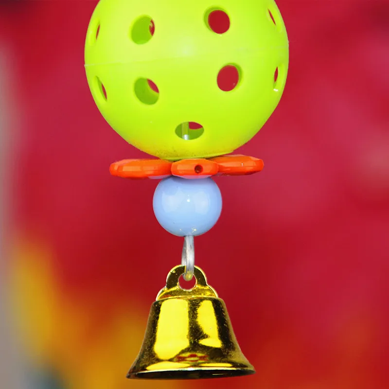 

Parrots Toys Bell Ball Hanging Toys For Parrots Birds Pet Bird Toys Parakeet Cage Bird Toy Products Parrot Bird Accessories