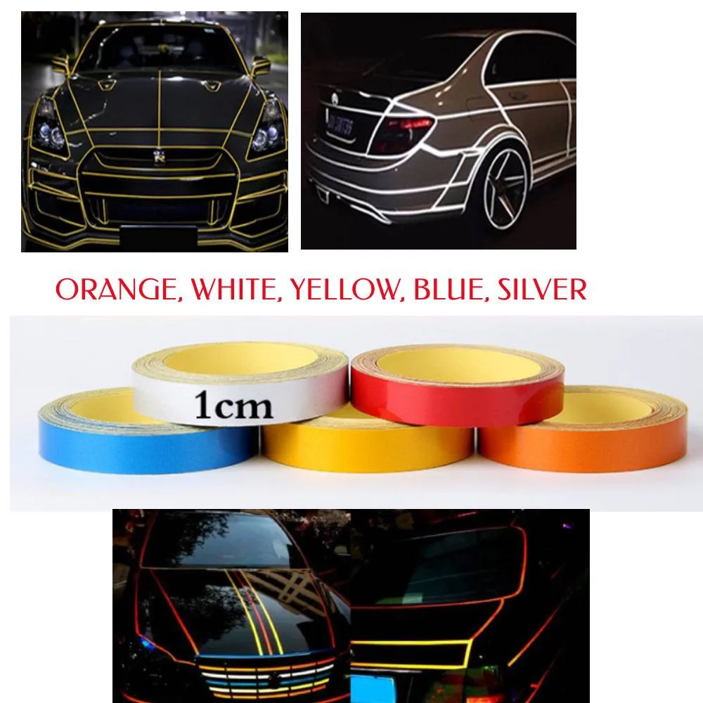 

Car Reflective Tape Sticker Safety Mark Car Styling Self Adhesive Warning Tape Motorcycle Bicycle Film Decoration Tool