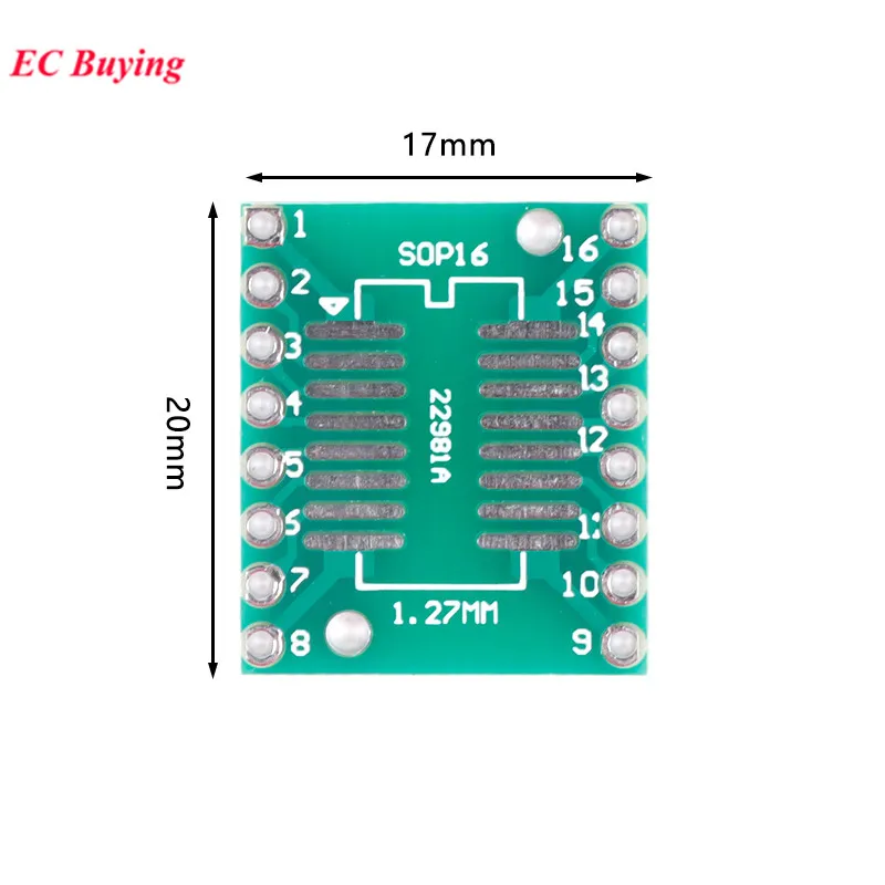 5 шт. переходник для платы DIP16 SOP16 SSOP16 TSSOP16 DIP Pin IC тестовая пластина печатная плата 0