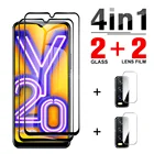 Защитное стекло 4 в 1 для Vivo Y20, Y20i, Y30, Y31, Y50, Y51, 2 шт.