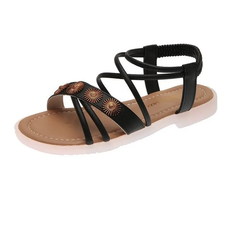 

Roman sandals women 2021 bandage summer new fashion low top fashion flat bottom fairy sandals