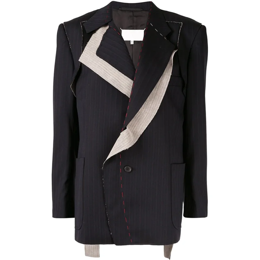 

Женский блейзер с отложным воротником, свободный офисный пиджак контрастных цветов с длинным рукавом, осень 2020