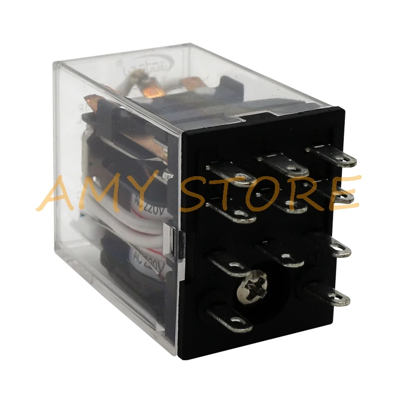 Силовое реле HH53P MY3NJ 12VDC 24VDC 24VAC 110VAC AC220V катушка 5A 11 Pin 3PDT 3 NO NC w PYF11A разъем|relay pin|power