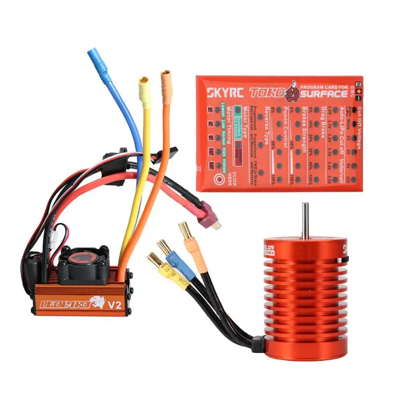 

3930KV 10T бесщеточный двигатель и 60A Φ Combo с программой для 1/10 RC Car