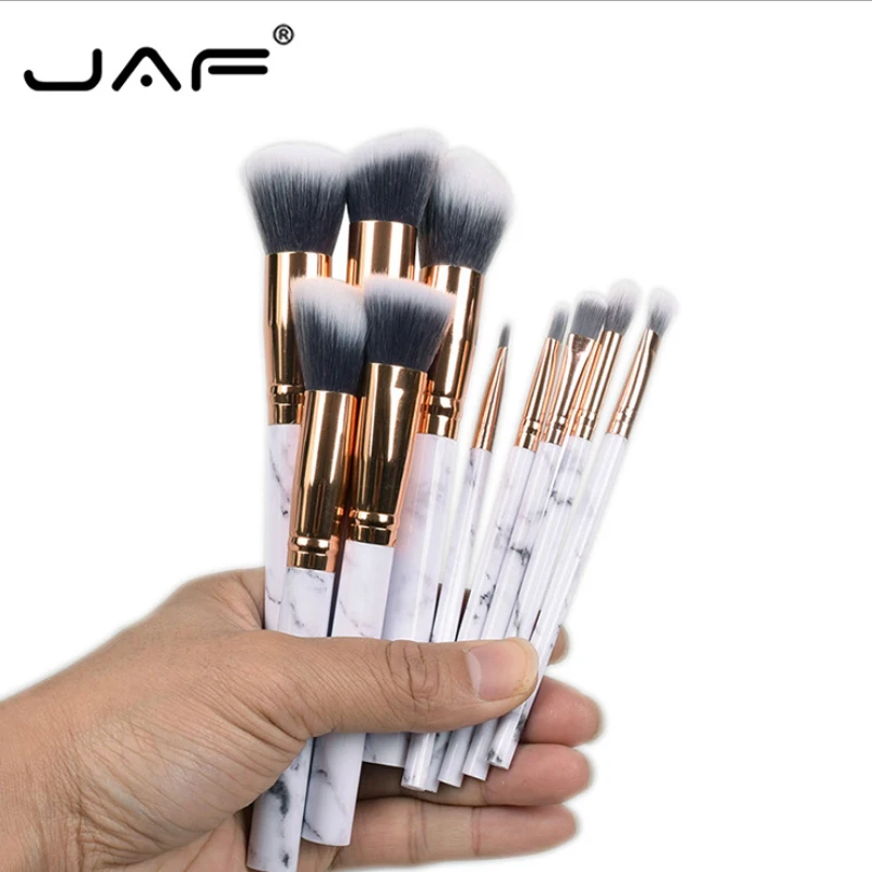 10 шт. рекламные кисти с мраморной текстурой для лица основы пудры теней век