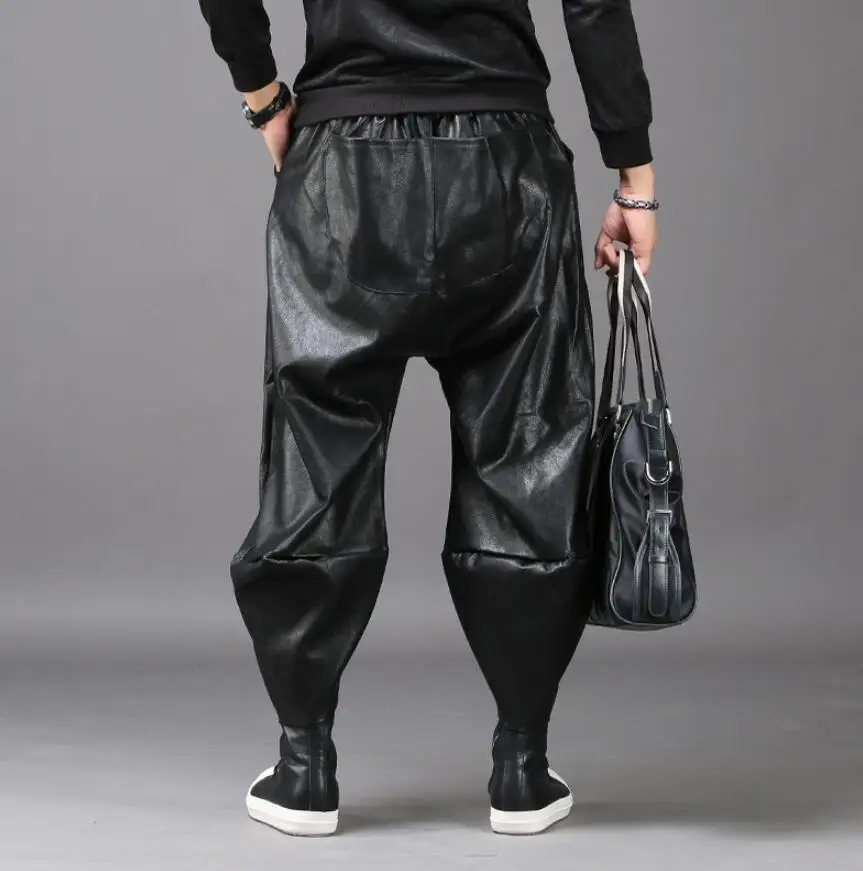 Женская Новинка 2019 мужская одежда GD Парикмахерская кожаные брюки-фонарики брюки