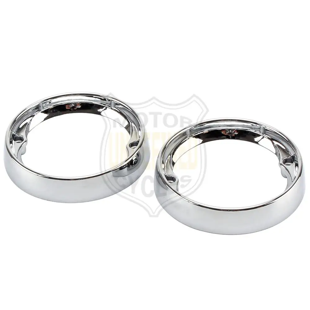 Хромированный глубокий плоский светильник с поворотным сигналом для Harley Touring Street