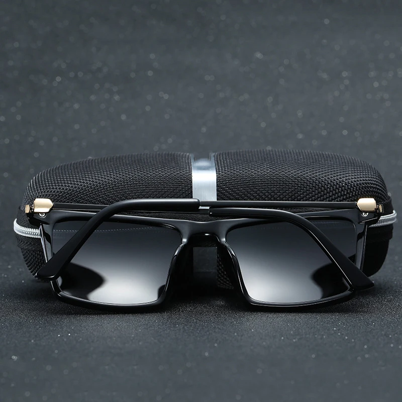 Новинка мужские солнцезащитные очки Polaroid модные в большой оправе телесные для