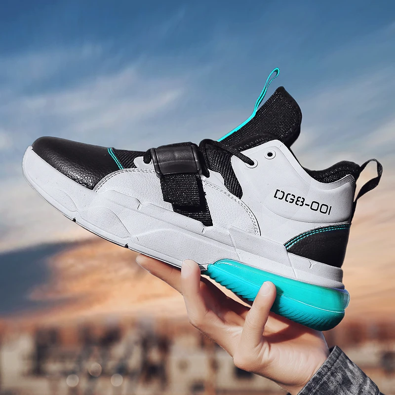 Fashion Cool Mens Sneakers High Top Shoes 2019 Winter Casual Shoe for Men Designer Blue White Warm Gift For Students | Обувь