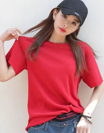 

2020 Tops T Shirt Women blue Cotton Female Tshirt Cotton