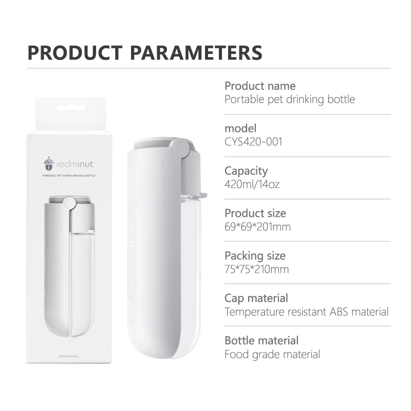 

Pet Dog Water Bottle Portable Water Bottle for Dogs Outdoor Travel Drinking Feeder Bowl Foldable Dogs Water Bowl Dog Supplies