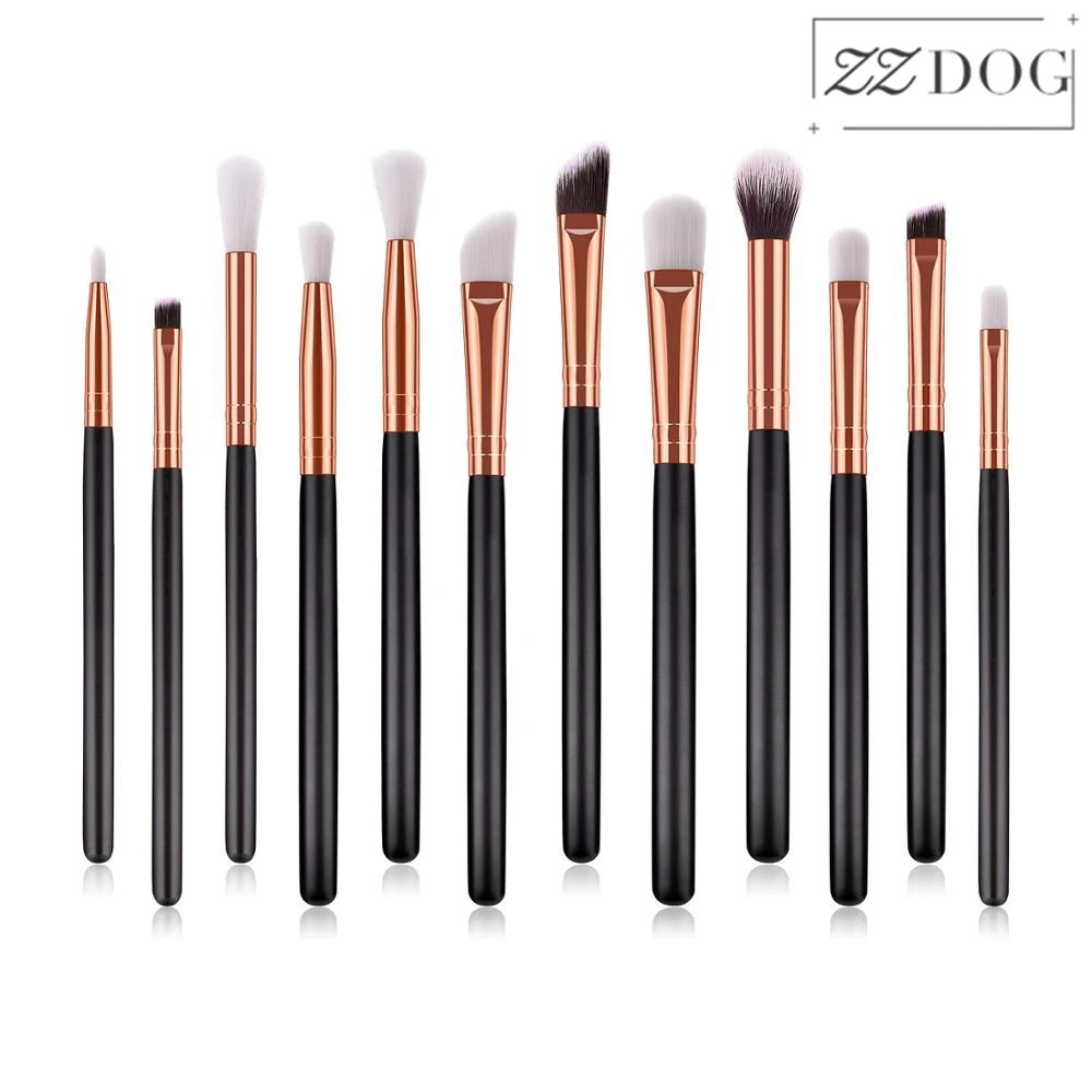 

ZZDOG 12Pcs High-Quality Makeup Brushes Set Professional Detail Cosmetic Tools Eyeshadow Eyebrow Eyelash Lip Brush Beauty Kits