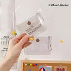Прозрачный мини-кошелек для женщин, модный футляр для визиток, Мужская кредитница, сумка для удостоверения личности, кошелек для монет, из ПВХ