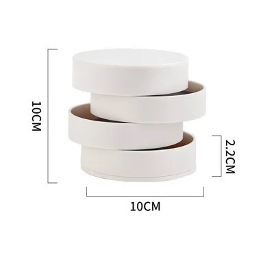 

4-layer Jewelry Storage Box Multilayer Rotating Plastic Jewelry Stand Earrings Ring Box Cosmetics Beauty Container Organizer