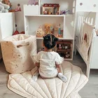 Хлопковый ковер в форме ракушки в скандинавском стиле, детский игровой коврик для новорожденных, детский коврик для ползания, фотореквизит