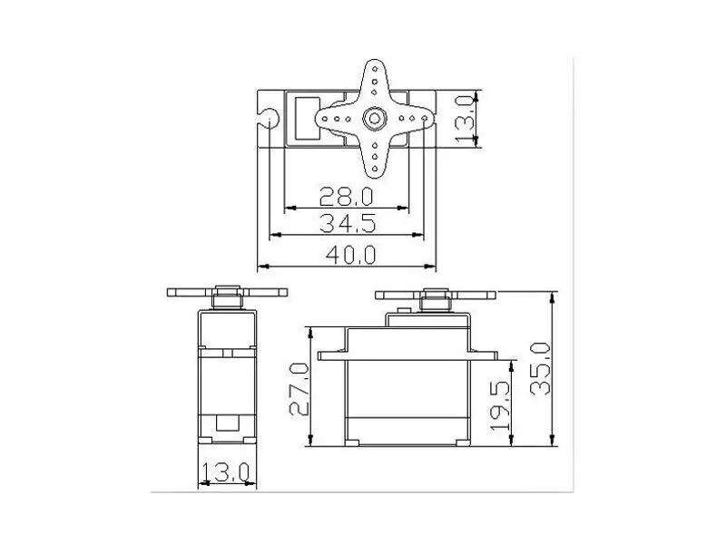 K-power M0170 4,8-6 V 21G/2,2 KG/0,09 s высокая скорость крутящий момент металлический редуктор Микро/мини Anolog RC сервопривод 1/18 Масштаб Гусеничный автомобиль
