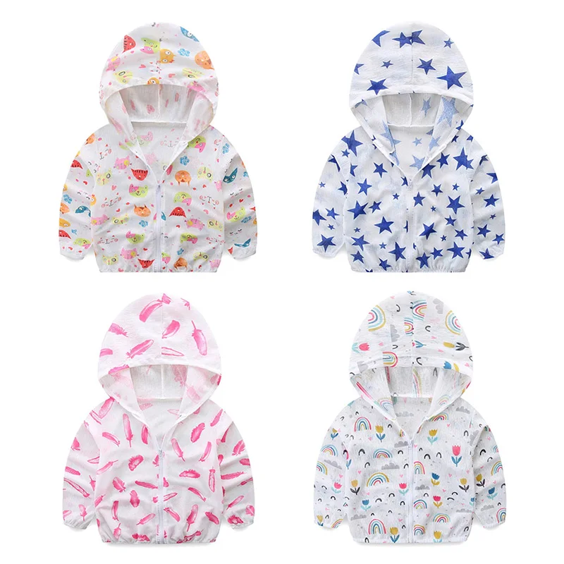 Новинка детская одежда унисекс для защиты от солнца куртка с милым мультяшным