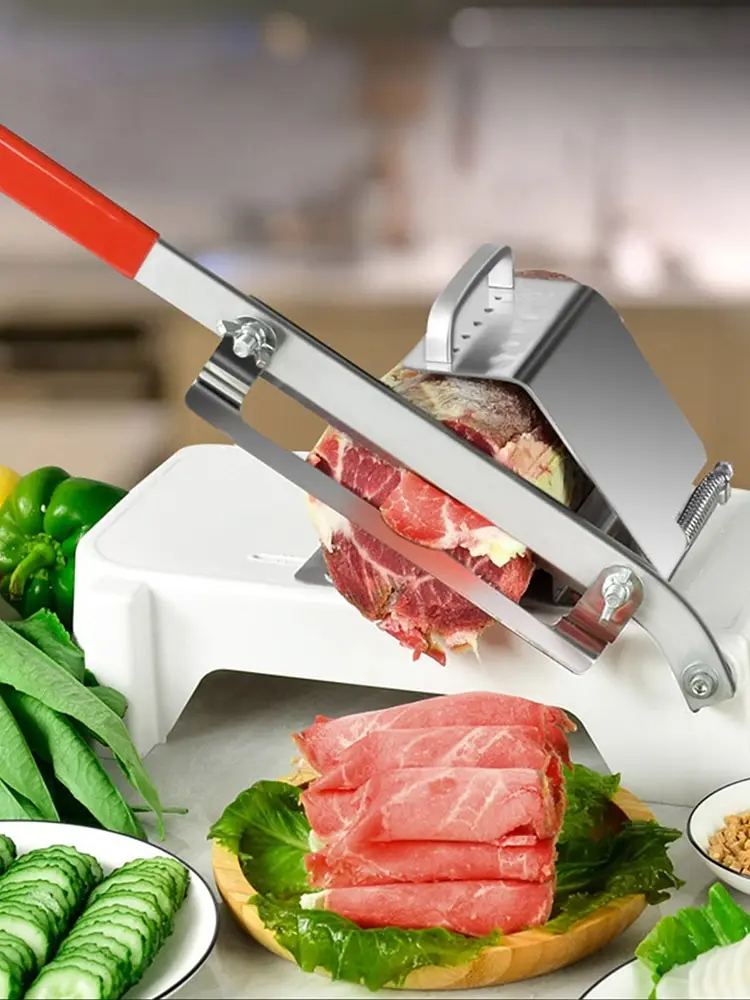 

430 Stainless Steel Meat Slicing Easy-cut Frozen Beef And Mutton Manual Thickness Adjustable Meat And Vegetables Slicer Gadget